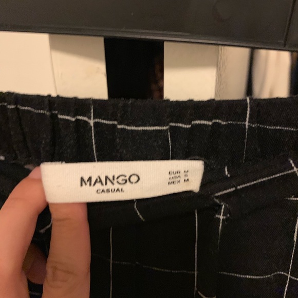 MANGO grid trouser pants - Picture 3 of 4